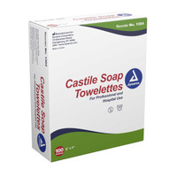 Personal Wipe Dynarex Individual Packet Castile Soap Scented 1 Count 1304 Box/100 1304 DYNAREX CORP. 689284_BX