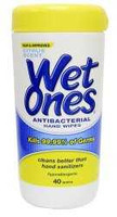 Personal Wipe Wet Ones Canister Benzethonium Chloride Citrus Scent 40 Count 3293339 Pack/40 3293339 US PHARMACEUTICAL DIVISION/MCK 761983_PK