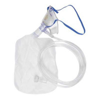NonRebreather Oxygen Mask McKesson Elongated Pediatric One Size Fits Most Adjustable Nose Clip / Elastic Strap 16-3226E Case/50 16-3226E MCK BRAND 1018134_CS