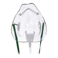Oxygen Mask Short Adult One Size Fits Most Adjustable Nose Clip / Elastic Strap 1040 Case/50 1040 TELEFLEX MEDICAL 37336_CS