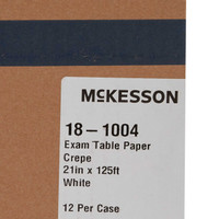 Table Paper McKesson 21 Inch White Crepe 18-1004 Case/12 18-1004 MCK BRAND 206476_CS