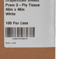 General Purpose Drape McKesson Physical Exam Drape 40 X 48 Inch NonSterile 18-834 Case/100 18-834 MCK BRAND 146456_CS