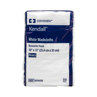 Washcloth Excilon 10 X 13 Inch White Disposable 6040N Case/600 6040N KENDALL HEALTHCARE PROD INC. 173338_CS