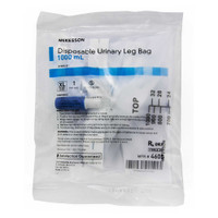 Urinary Leg Bag McKesson Anti-Reflux Valve 1000 mL Vinyl 4605 Case/48 4605 MCK BRAND 911680_CS