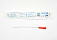 Urethral Catheter Cure Catheter Straight Tip 16 Fr. 6 Inch F16 Box/30 F16 CURE MEDICAL 701374_BX