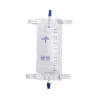 Urinary Leg Bag Medline® Anti-Reflux Valve Sterile Fluid Path 950 mL Vinyl DYND12578 Case of 48 Medline® 476196_CS