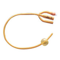 Foley Catheter Rusch Gold® 3-Way Standard Tip 30 cc Balloon 20 Fr. Silicone Coated Latex 183430200 Box of 10 183430200 Rusch Gold® 487203_BX