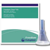 Male External Catheter Freedom Clear® SS Self-Adhesive Seal Silicone Large 5410 Box of 100 C5410 Freedom Clear® SS 461689_BX