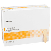 Medical Spoon McKesson Double Ended Tan Wood 24-625 Box of 1 24-625 McKesson 473482_BX