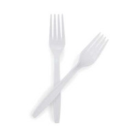 Fork McKesson Heavy Weight White Polypropylene 16-9000 Case of 1000 16-9000 McKesson 959242_CS