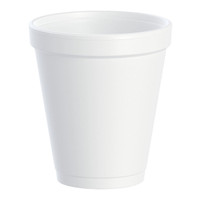 Drinking Cup Dart 8 oz. White Styrofoam Disposable 8J8 Case of 40