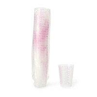 Graduated Drinking Cup Medegen 9 oz. Translucent Plastic Disposable 02068A Case of 20 02068A Medegen 473104_CS
