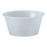 Souffle Cup Solo 2 oz. Translucent Plastic Disposable P200N Case of 2500