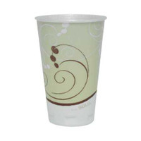 Drinking Cup Trophy 16 oz. Beige / Burgundy Styrofoam Disposable X16N-J8002 Case/750 X16N-J8002 SOLO/SWEETHEART CUP COMPANY 669192_CS