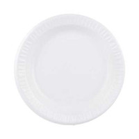 Plate Dart Concorde White Disposable Non-Laminated Foam 9 Inch Diameter 9PWCR Pack/125 9PWCR SAALFELD REDISTRIBUTION 993710_PK