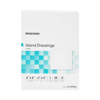 Adhesive Dressing McKesson 6 X 6 Inch Polypropylene / Rayon Square White Sterile 16-89066 Each/1 16-89066 MCK BRAND 491827_EA