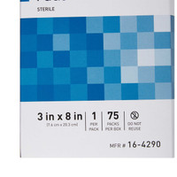 Non-Adherent Dressing McKesson Nylon / Polyester Blend 3 X 8 Inch Sterile 16-4290 Box/75 16-4290 MCK BRAND 471997_BX
