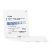 USP Type VII Gauze Sponge McKesson Cotton Gauze 12-Ply 4 X 4 Inch Square Sterile 16-42441 Pack/10 16-42441 MCK BRAND 446028_TR