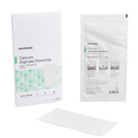 Calcium Alginate Dressing McKesson 4 X 8 Inch Rectangle Calcium Alginate Sterile 3563 Box/5