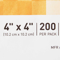 Gauze Sponge McKesson 4 x 4 Inch 200 per Pack NonSterile 12-Ply Square 12442000 Pack of 200 12442000 McKesson 446042_PK