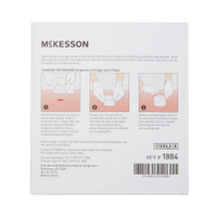 Thin Hydrocolloid Dressing McKesson 6 x 6 Inch Square 1884 Box of 10 1884 McKesson 882983_BX