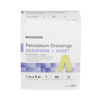 Xeroform Petrolatum Impregnated Dressing McKesson Strip 1 X 8 Inch Sterile 2201 Each/1