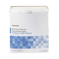 Gauze Sponge McKesson 4 x 4 Inch 2 per Pack Sterile 8-Ply Square 16-42448 Pack of 1 16-42448 McKesson 447085_PK