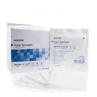 Gauze Sponge McKesson Cotton 6 X 6-3/4 Inch Rectangle Sterile 16-4265 Box/50 16-4265 MCK BRAND 473032_BX