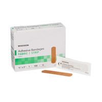 Adhesive Strip McKesson .75 X 3 Inch Fabric Rectangle Tan Sterile 16-4813 Case/2400 16-4813 MCK BRAND 466871_CS