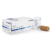 Cohesive Bandage McKesson 4 Inch x 5 Yard Self-Adherent Closure Tan Sterile Standard Compression 16-53434 Case of 18 16-53434 McKesson 520556_CS