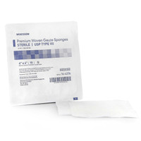 USP Type VII Gauze Sponge McKesson Cotton Gauze 16-Ply 4 X 4 Inch Square Sterile 16-4276 Case/720 16-4276 MCK BRAND 474706_CS