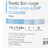 Elastic Bandage McKesson 3 Inch X 5 Yard Hook and Loop Closure Sterile 16-1033-3-STR RL/1 16-1033-3-STR MCK BRAND 471792_EA