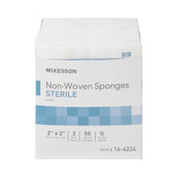 Non-Woven Sponge McKesson Polyester / Rayon 4-Ply 2 X 2 Inch Square Sterile 16-4224 Case/3000 16-4224 MCK BRAND 446032_CS