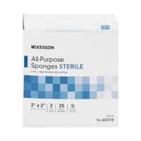Gauze Sponge McKesson Cotton 4-Ply 2 X 2 Inch Square Sterile 16-602318 Case/3000 16-602318 MCK BRAND 481052_CS