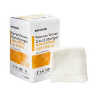 USP Type VII Gauze Sponge McKesson Cotton Gauze 8-Ply 4 X 4 Inch Square NonSterile 42448000 Case/4000 42448000 MCK BRAND 1043631_CS