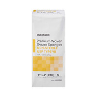 USP Type VII Gauze Sponge McKesson Cotton Gauze 12-Ply 4 X 4 Inch Square NonSterile 42422000 Case/2000 42422000 MCK BRAND 1043630_CS