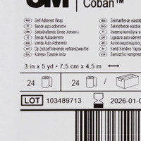Cohesive Bandage 3M Coban 3 Inch X 5 Yard Standard Compression Self-adherent Closure Tan NonSterile 1583 Each/1 1583 3M 481237_RL
