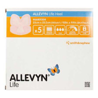 Silicone Foam Dressing Allevyn Life 9-4/5 X 9-9/10 Inch Heel Adhesive with Border Sterile 66801304 Box/5 66801304 UNITED / SMITH & NEPHEW 863007_BX