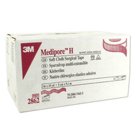 Medical Tape 3M Medipore H Water Resistant Cloth 2 Inch X 10 Yard NonSterile 2862 Box/12 3M 324081_CS