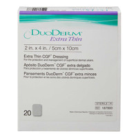 Hydrocolloid Dressing DuoDERM Extra Thin 2 X 4 Inch Rectangle Sterile 187900 Each/1 187900 CONVA TEC 205196_EA