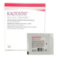 Calcium Alginate Dressing Kaltostat 2 X 2 Inch Square Calcium Alginate Sterile 168210 Box/10 168210 CONVA TEC 400351_BX