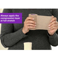 2 Layer Compression Bandage System 3M Coban2 2.9 Yard X 4 Inch / 4 Inch X 5.1 Yard 35-40 mmHg Self-adherent / Pull On Closure Tan / White NonSterile 2094N Box/1 2094N 3M 989726_BX