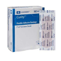 Adhesive Strip Curity 1 X 3 Inch Fabric Rectangle Tan Sterile 44101 Box/50 44101 KENDALL HEALTHCARE PROD INC. 731917_BX