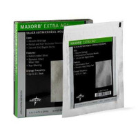 Calcium Alginate Dressing with Silver Maxorb Extra Ag 4 X 4-3/4 Inch Rectangle Sterile MSC9445EP Each/1 MSC9445EP MEDLINE 824616_EA