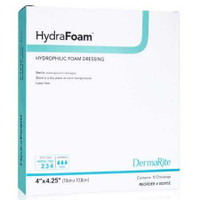 Foam Dressing HydraFoam™ 4 x 4-1/4 Inch Without Border Waterproof Backing Nonadhesive Rectangle Sterile 00295E Box of 10 00295E HydraFoam™ 719722_BX