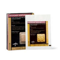 Silicone Foam Dressing Optifoam Gentle 3 X 3 Inch Square Adhesive with Border Sterile MSC2033EP Each/1 MSC2033EP MEDLINE 1094107_EA