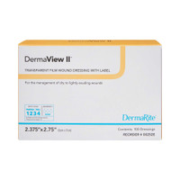 Transparent Film Dressing DermaView II™ 2-3/7 x 2-3/4 Inch Frame Style Delivery Rectangle Sterile 00252E Box of 100 00252E DermaView II™ 714363_BX
