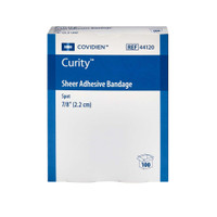 Adhesive Spot Bandage Curity 0.875 Inch Diameter Plastic Round Sheer Sterile 44120 Box/100 44120 KENDALL HEALTHCARE PROD INC. 740397_BX