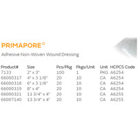 Adhesive Dressing Primapore 3.125 X 6 Inch Polyester Rectangle Tan Sterile 66000318 Each/1 66000318 UNITED / SMITH & NEPHEW 364609_EA