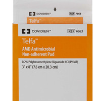 Antimicrobial Dressing Telfa AMD 3 X 8 Inch Sterile 7663 Each/1 7663 KENDALL HEALTHCARE PROD INC. 479851_EA